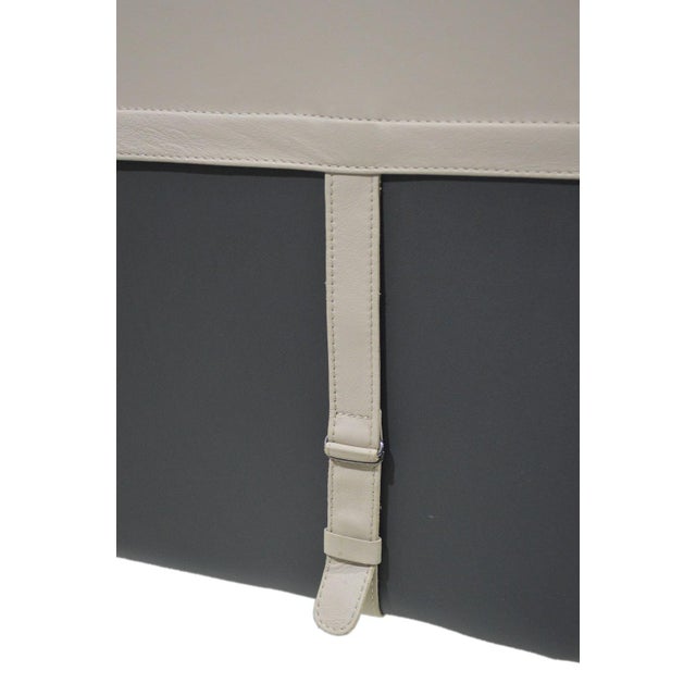 Metal Modloft Modern Leather Allen Lounge Chair For Sale - Image 7 of 9