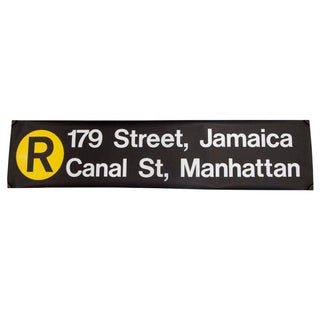 1980s New York "R" Train Subway Sign For Sale