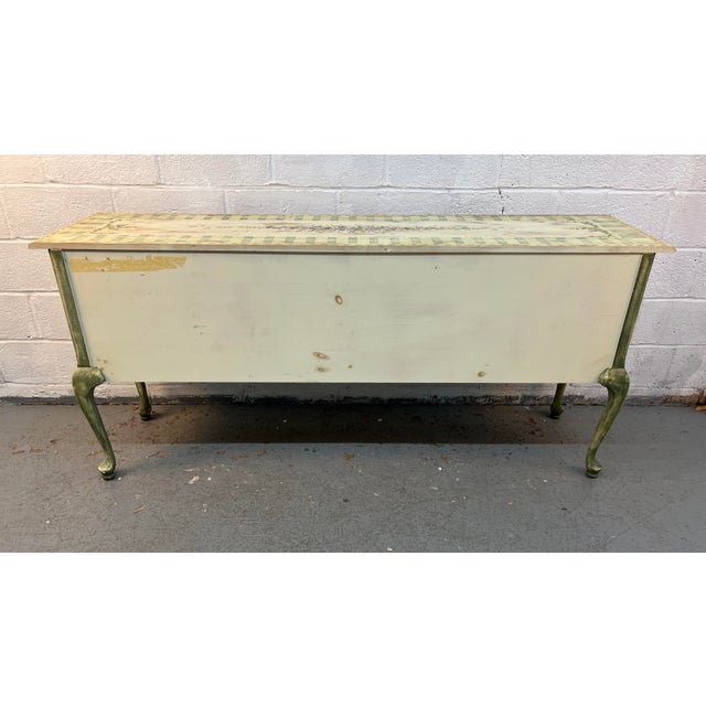 Vintage Hand Painted Floral Console/Entry Table by Habersham For Sale - Image 17 of 17