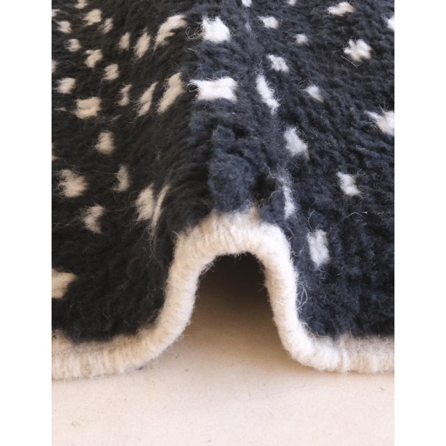 2020s Black Moroccan Rug - 6.9 X 6.2 Ft For Sale - Image 5 of 8