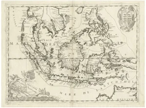 Antique Map of the Philippines, Malaysia, Indonesia and Singapore, 1690
