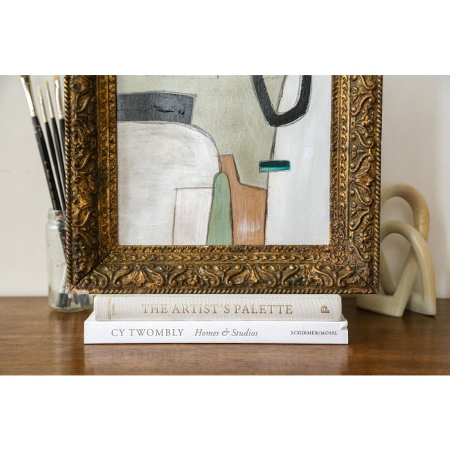 2020s Original Framed Abstract Painting in Antique Gold Frame For Sale - Image 5 of 14
