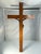 Wood Large Vintage Crucifix: Bronzed Jesus, Carved Wood Cross For Sale - Image 7 of 10