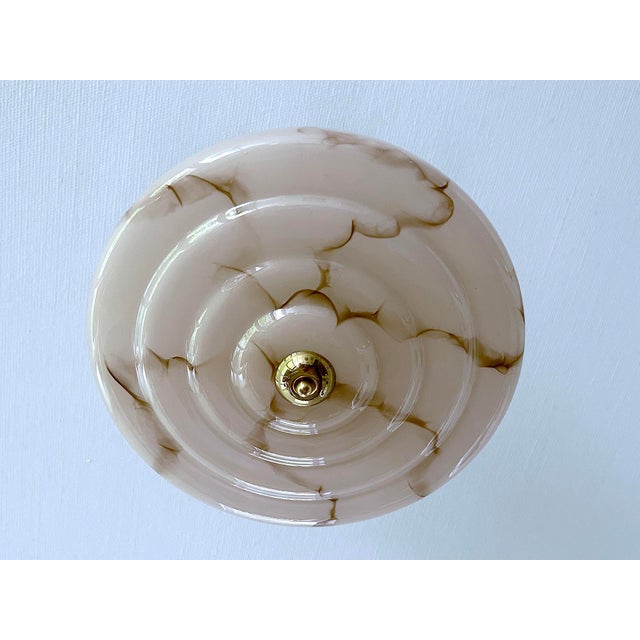 Art Deco Pendant Light in Amber Marble Glass, 1930s For Sale - Image 14 of 18