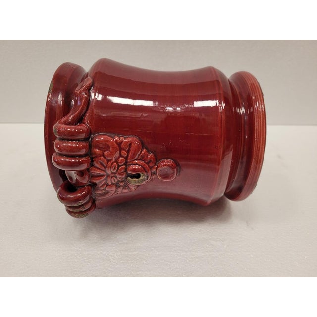 Maroon Ceramic Vase, France, 2010s For Sale - Image 8 of 14