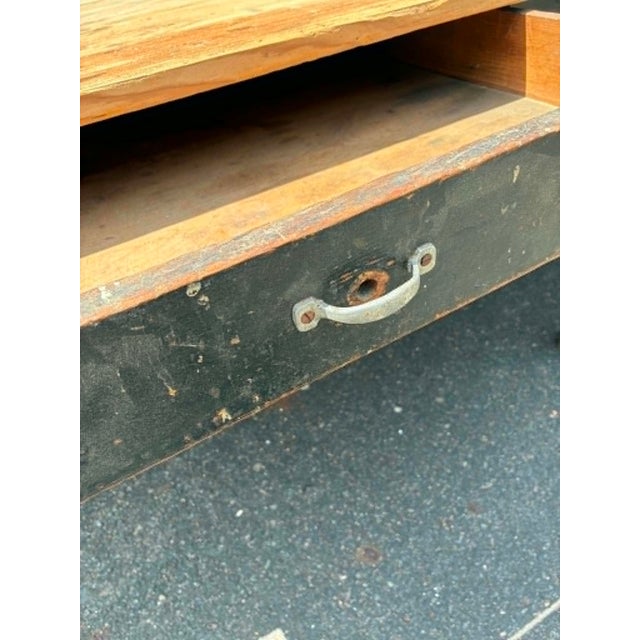 Wood Dining Table in Fir Wood, 1960s For Sale - Image 7 of 11