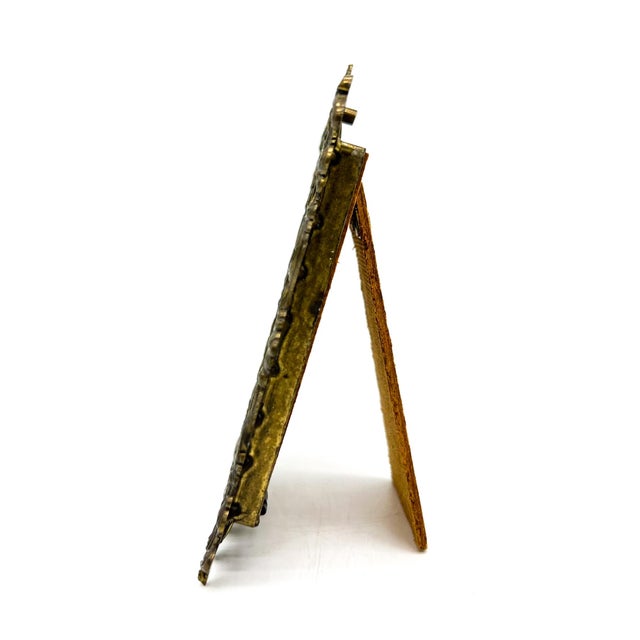 Chelsea House Inc Vintage Italian Ornate Cast Metal Picture Frame With Hummingbird Print | Hollywood Regency, Rococo Style For Sale - Image 4 of 10