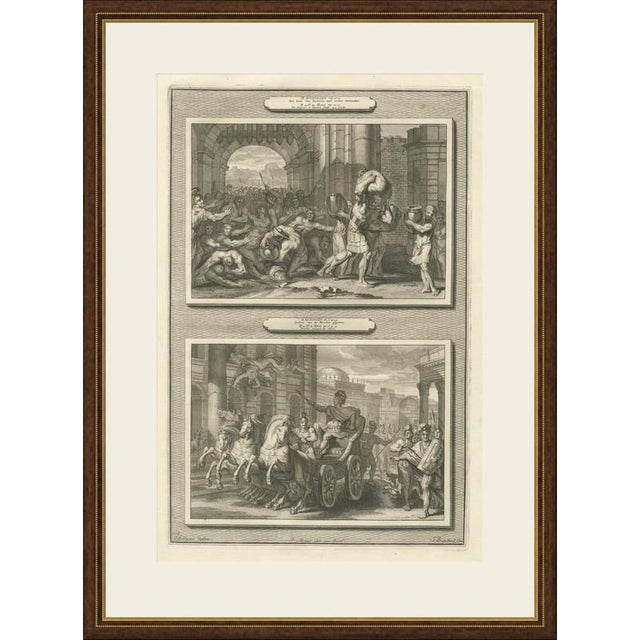 This original copperplate engraving from Pieter Mortier's illustrated Bible, Amsterdam circa 1700, shows two biblical...