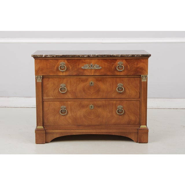 Age: Approx: 30 Years Old Details: Historic Natchez Collection Quality Construction Nice Marble Top French Empire Style...