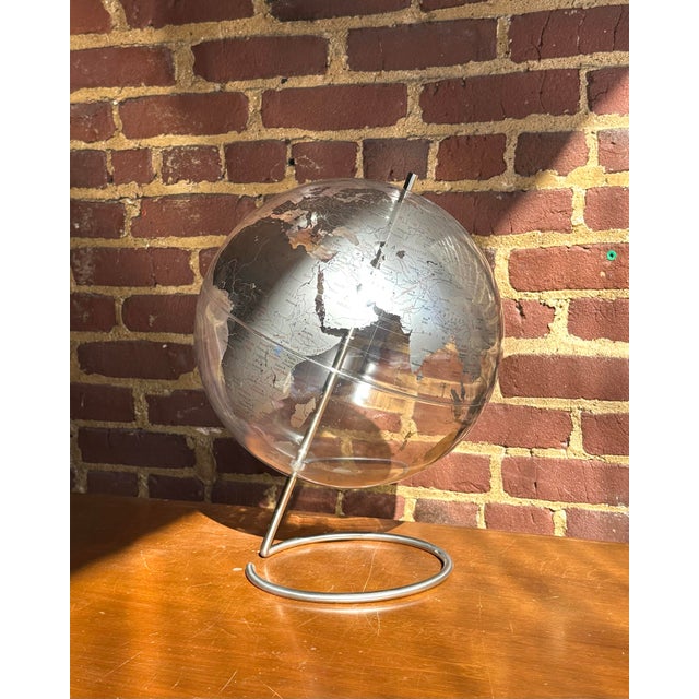 Metal Ultra Modern Simplicity 12" Scanglobe For Sale - Image 7 of 11