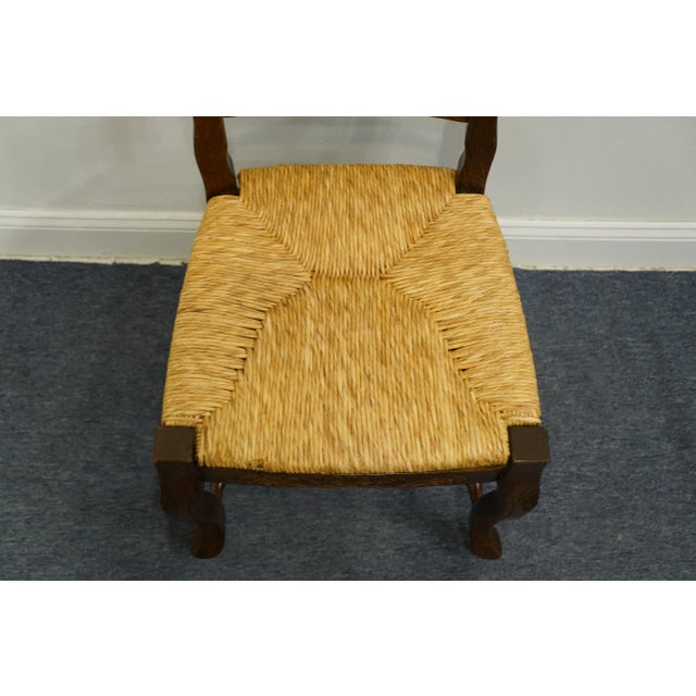 Vintage Antique Country French Rush Seat Ladderback Dining / Accent ...