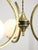 Mid-Century Italian Brass and Opaline Chandelier For Sale - Image 9 of 17