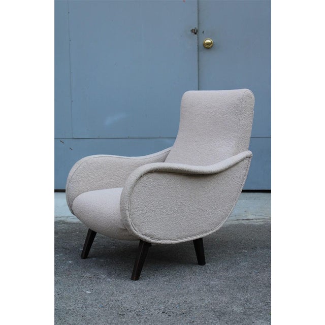 Italian Armchair in the style of Zanuso, 1950s, in Restored conditions. Designed 1950 to 1959