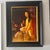 Oil on canvas portrait of a girl with a dog signed framed made in 1986 by Tatiana Zeltzer
