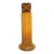 Vintage Amber Art Glass Vase With Brass Collar Mount For Sale
