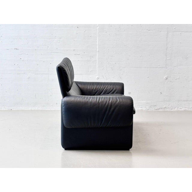 Black Leather DS-2011 Sofa from de Sede, 1980s For Sale - Image 16 of 17