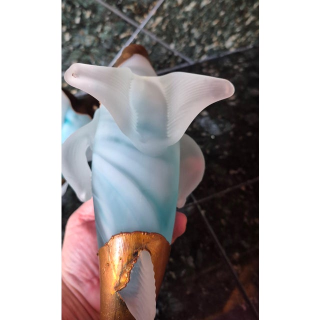 Vintage Filip Ravert Mixed Media Art Glass & Copper Koi Fish Sculptures - A Pair (Jg) For Sale In Palm Springs - Image 6 of 9