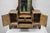 Antique Japanese Wood & Brass Small Low Kyodai Vanity Dressing Table With Mirror For Sale - Image 4 of 18