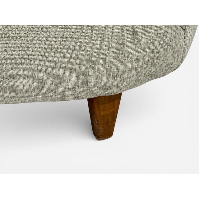 Danish Modern, Banana Sofa, Beechwood, Green Fabric, Denmark, 1940s For Sale - Image 11 of 11
