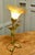 Metal French Painted Toleware Lilly Pad Table Lamp, 1960 For Sale - Image 7 of 9
