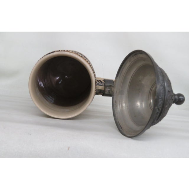 Marzi and Remy Germany Extra Large Ceramic Pewter Lidded