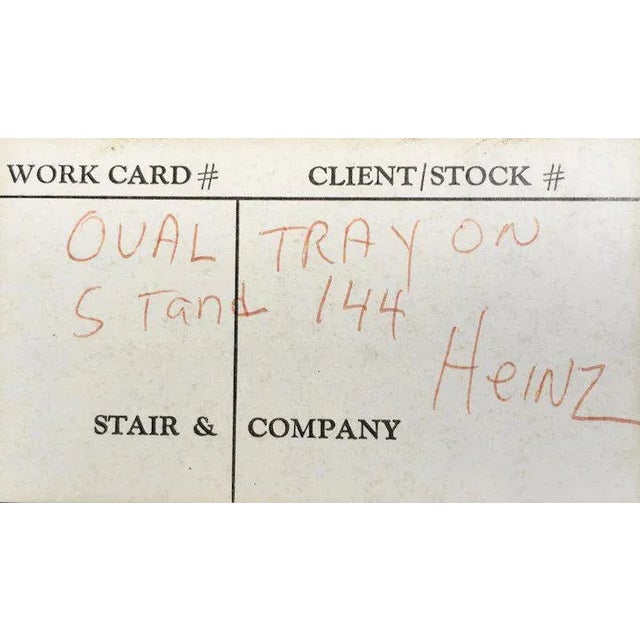 Antique 18th c. English Georgian oval carved mahogany tray table on stand circa 1780. Interesting reeded edge and fluted...