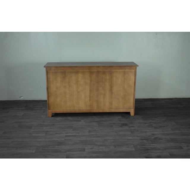 Crafters and Weavers Mission Solid Oak 3 Drawer 3 Door Sideboard - Walnut For Sale - Image 4 of 8