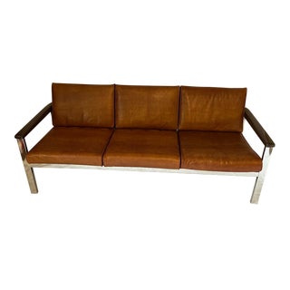1960s Mid Century Modern Chrome Samsonite Couch For Sale