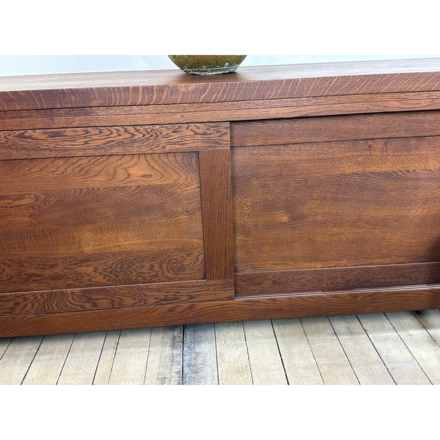 Brutalist Sideboard in Oak, 1990s For Sale - Image 13 of 14