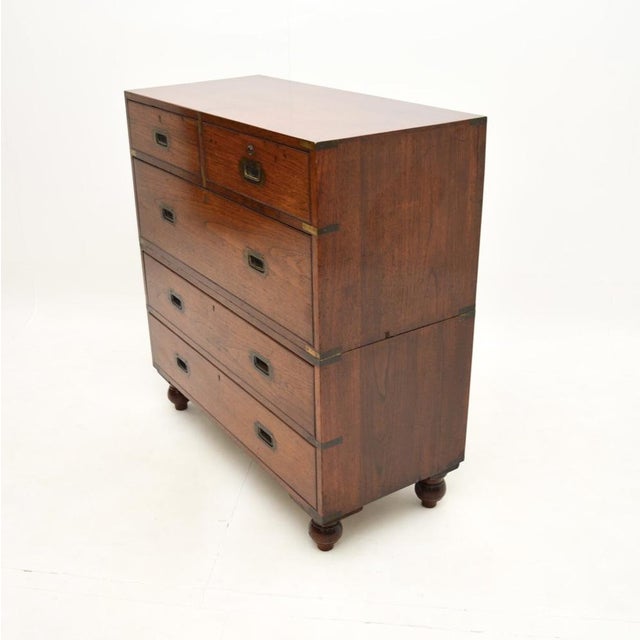 Military Campaign Chest of Drawers, 1840s For Sale - Image 6 of 13