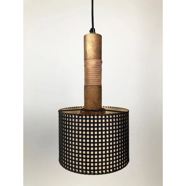 Mid-Century Pendant Lamp with 3 Elements from Werkstätte Hagenauer Wien, Austria, 1950s For Sale - Image 9 of 16