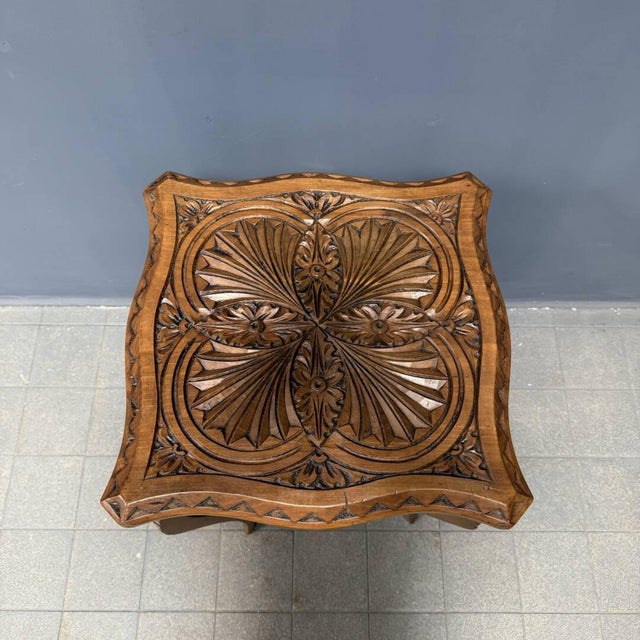 Antique Side Table Carved in Wood For Sale - Image 11 of 18