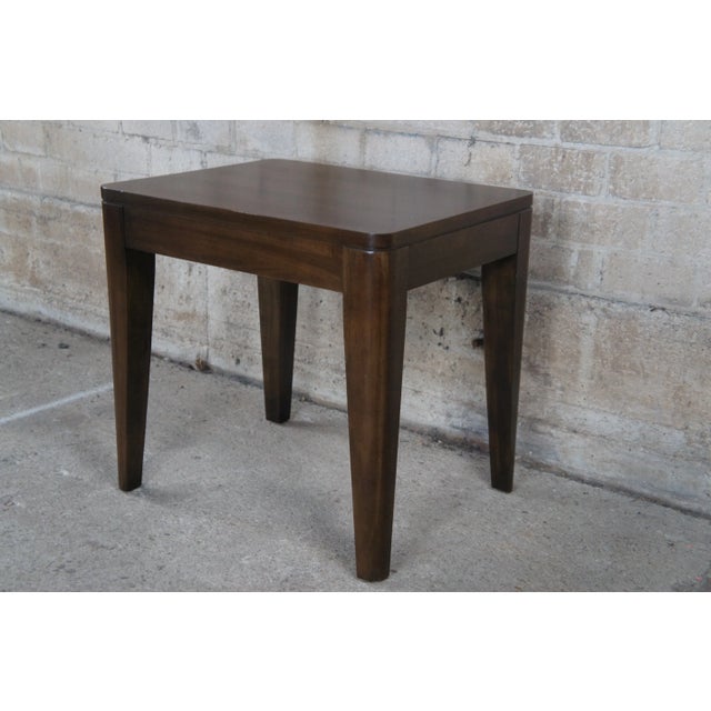 2010s Heritage Modern Walnut Finish Nightstand For Sale - Image 5 of 12
