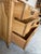 1970s Tall Vintage French Provincial Carved Cherry Wood Three-Drawer Chest – A Pair For Sale - Image 5 of 12
