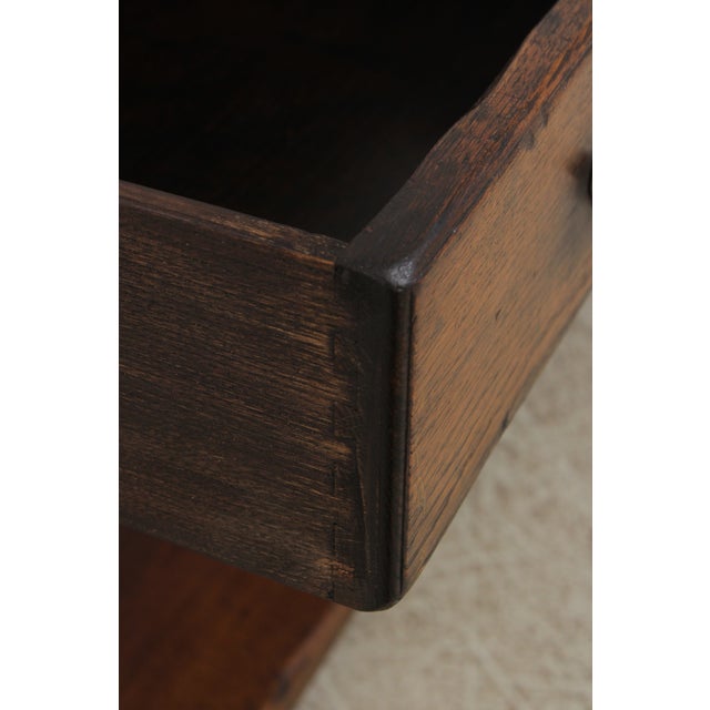 English Tudor Oak 2 Tier Console Table For Sale In Philadelphia - Image 6 of 14