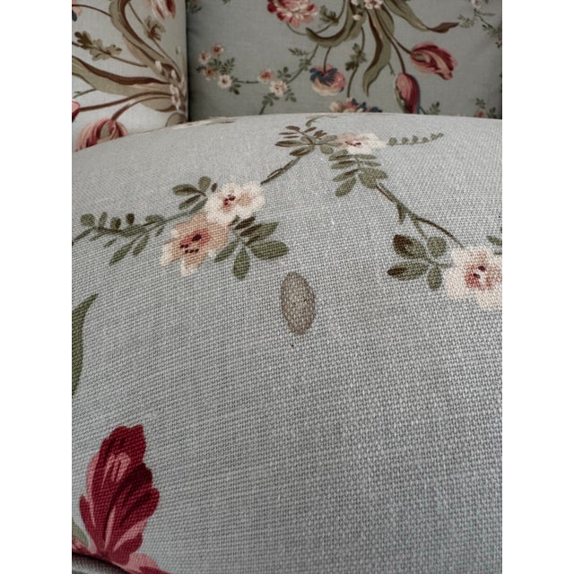 Late 20th Century Late 20th Century Pair of Floral Edward Ferrell Brunschwig & Fils Club Chairs For Sale - Image 5 of 7