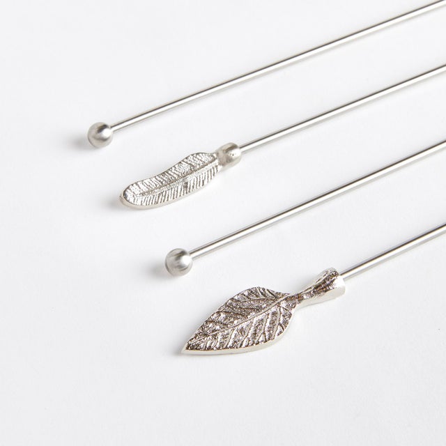 Kenneth Ludwig Chicago Leaf Swizzle Sticks, Set Of 4 For Sale - Image 4 of 4