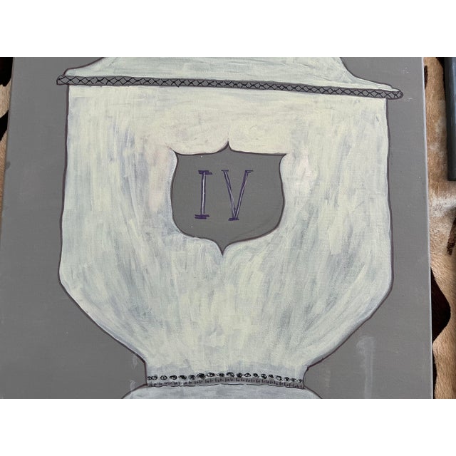 Mediterranean Three Urns - Set of Three Original Acrylic Paintings For Sale - Image 3 of 6