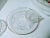 Glass Vintage Anchor Hocking Eight Piece Set Sandwich Clear Snack Plates & Cups For Sale - Image 7 of 8