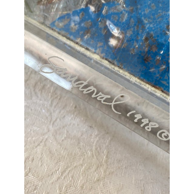 Original Fiber Art by Arturo Alonzo Sandoval Framed Signed For Sale - Image 4 of 12