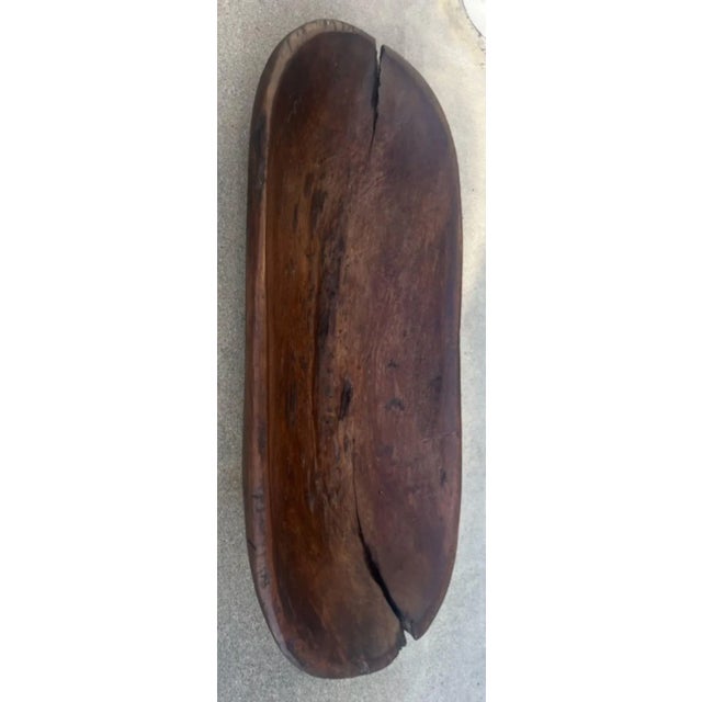 Wood Early 19thc Hand Carved Douhg Bowl For Sale - Image 7 of 9