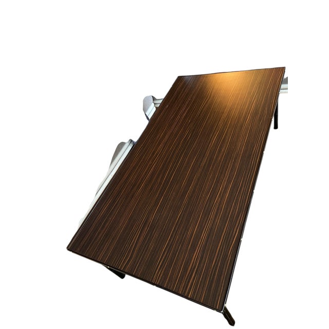 Stitched Leather Cocktail Table by Jacques Adnet, 1950s For Sale - Image 12 of 14