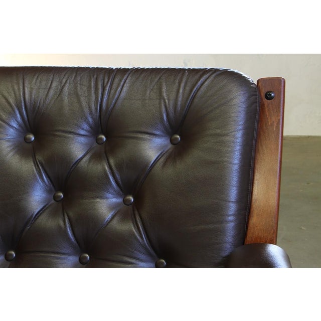 Vintage Norwegian Modernist Lounge Chairs attributed to Jon Hjortdal, 1970s, Set of 2 For Sale - Image 4 of 18