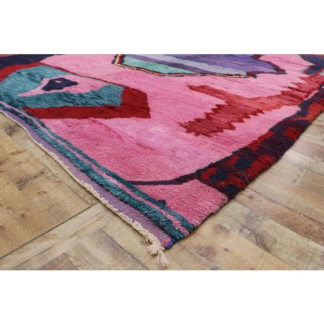 Large Colorful Abstract Moroccan Rug - 10'01 X 13'05 For Sale In Dallas - Image 6 of 9