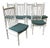 Set of Vintage Wood Rung Chairs For Sale