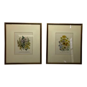 Two Framed Floral Prints