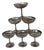 Stainless Steel Martini Glasses from Spring Switzerland, Set of 6 For Sale