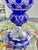1980s Large Cobalt Blue Cut Crystal Vase from Les Grands Ducs, 1980s For Sale - Image 5 of 12