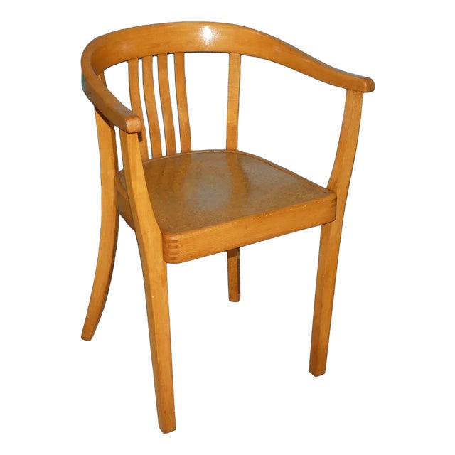 Bauhaus Wooden Desk Armchair in the style of Gropius, 1940s-1950s For Sale