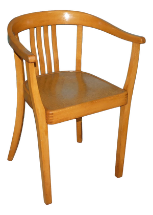 Bauhaus Wooden Desk Armchair in the style of Gropius, 1940s-1950s